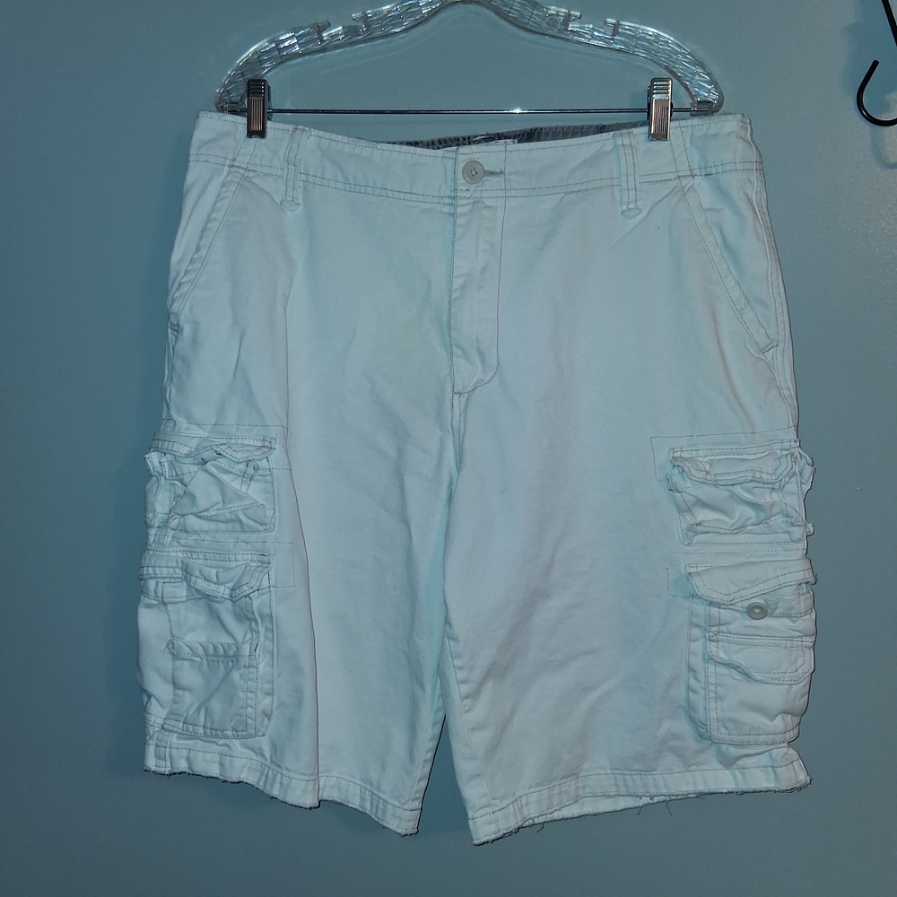 Men's Y2K White Cargo Shorts
